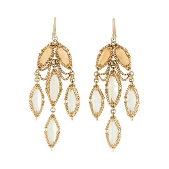 SOLD -Anthony Nak 18k Topaz and Tourmaline Earrings - Picture 7 of 7